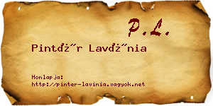 Pintér Lavínia névjegykártya